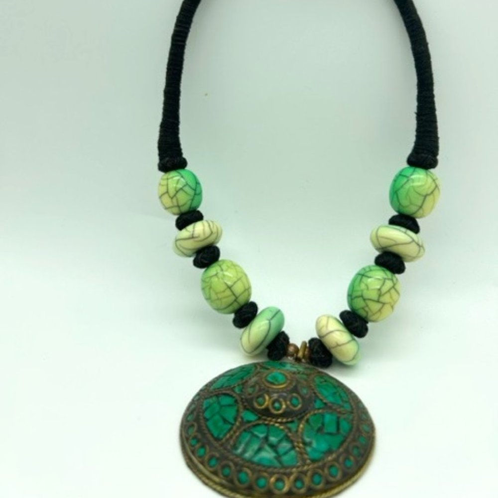 Handmade Green Turquoise Necklace
